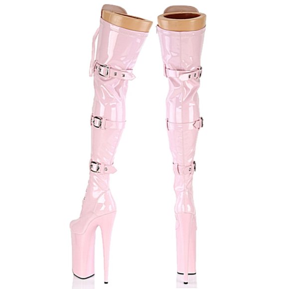 Beyond Baby Pink Thigh High Platform Extreme 10" Heels